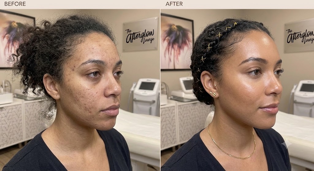 Before and after: acne treatment results after SkinPen microneedling series